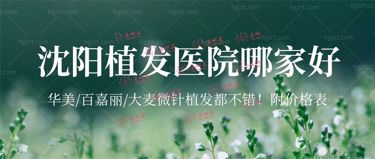 沈阳植发医院哪家好?华美/百嘉丽/大麦微针植发不错!附价格!