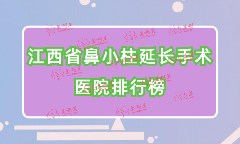 江西省鼻小柱延长手术实力医院排名榜公开！都是实力与口碑并存的！