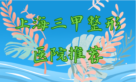 上海整形三甲医院推荐：九院、华山、长海等实力上榜!